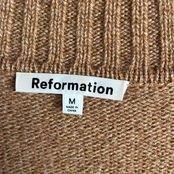 Reformation Beckie Cashmere Collared Sweater M - Picture 4 of 7